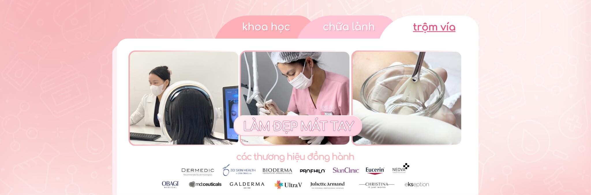 Ảnh bìa trang chủ giới thiệu về HoaLab - Thương hiệu làm đẹp mát tay, chuyên chăm sóc mọi vấn đề của da và nâng cấp da